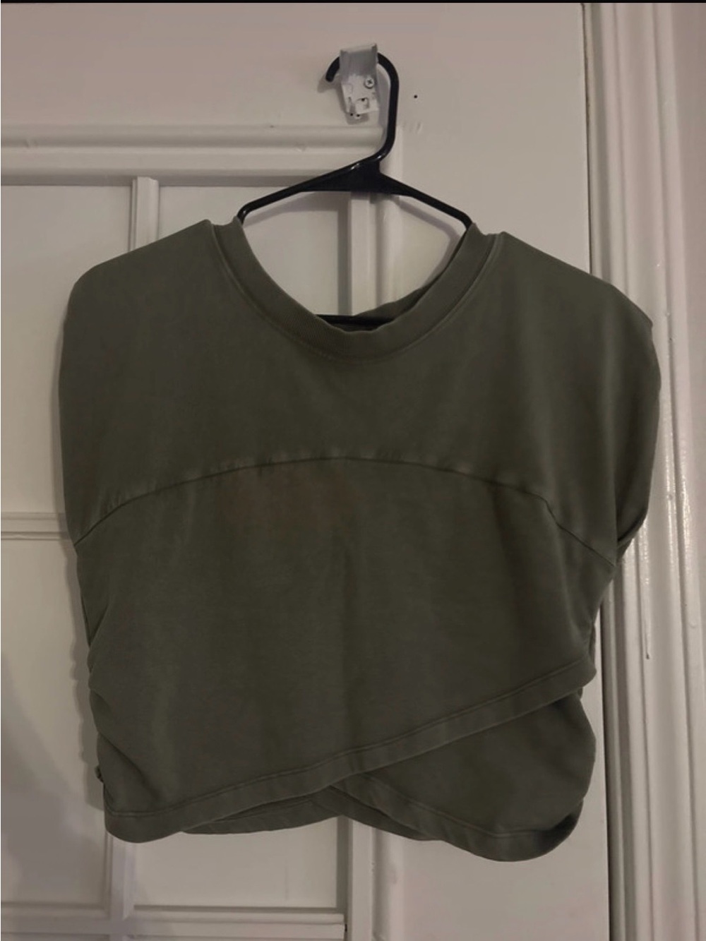Free People Olive Green Cropped Top